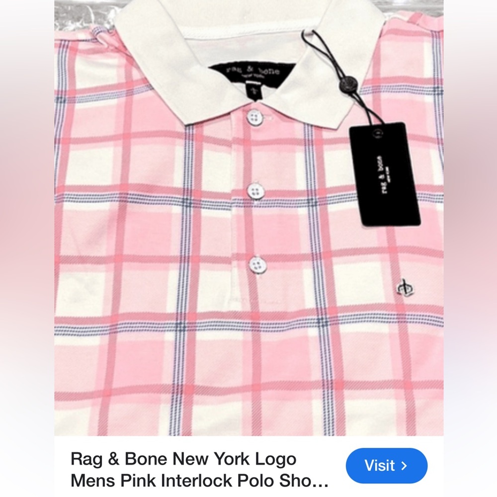 NWT Rag’n’Bone short sleeve style polo shirt